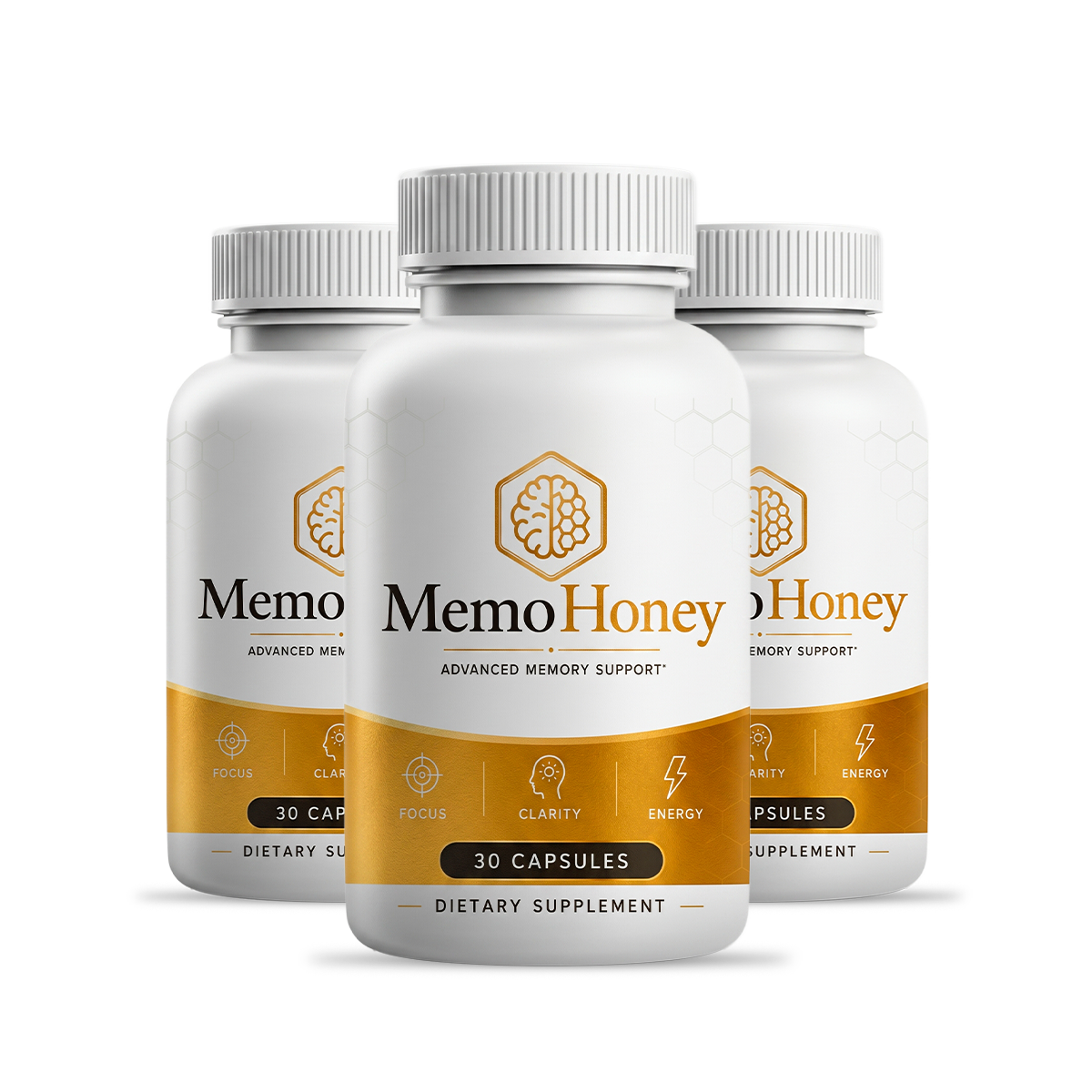 MemoHoney natural memory and cerebral blood flow support three-bottle package
